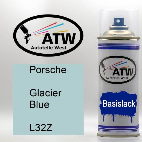 Porsche, Glacier Blue, L32Z: 400ml Sprühdose, von ATW Autoteile West.
